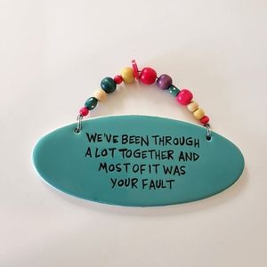 Tumbleweed Pottery Wall Art "Together" Gag Humor Gift Vtg